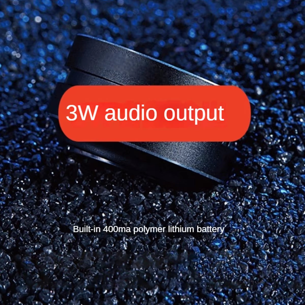 Portable Mini Bluetooth Speaker Turns Anything into a Speaker Wireless Bone Conduction Induction Vibration (Silver)